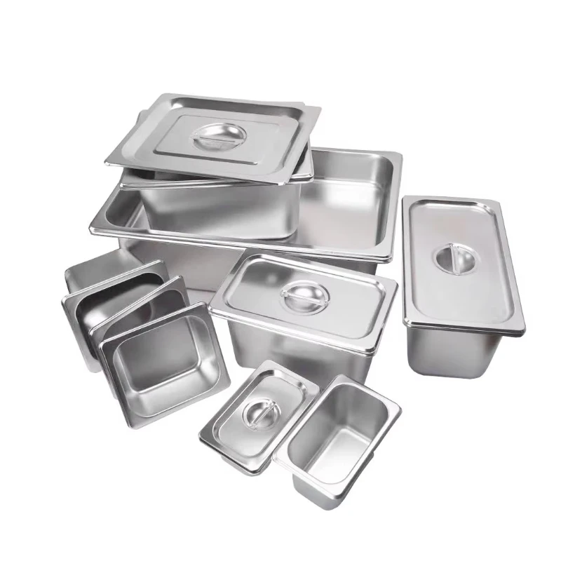 

Commercial Restaurant Equipment Hotel Sales Stylish Stainless Steel Standard Square Plate Gourmet Container 1/1 Size Pan
