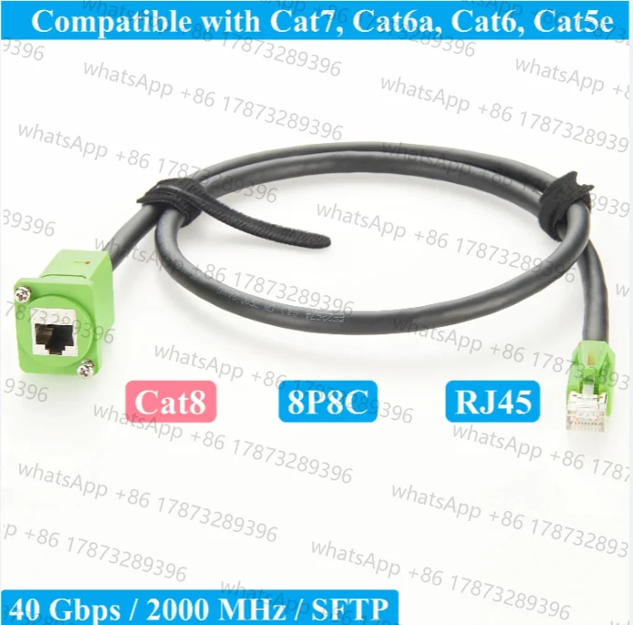 Conector Modular Ethernet GigE RJ45 Cat8 EtherCON XLR Série D para Montagem em Painel, Cabo para Câmera de Visão para PoE Switchcraft Neutrik