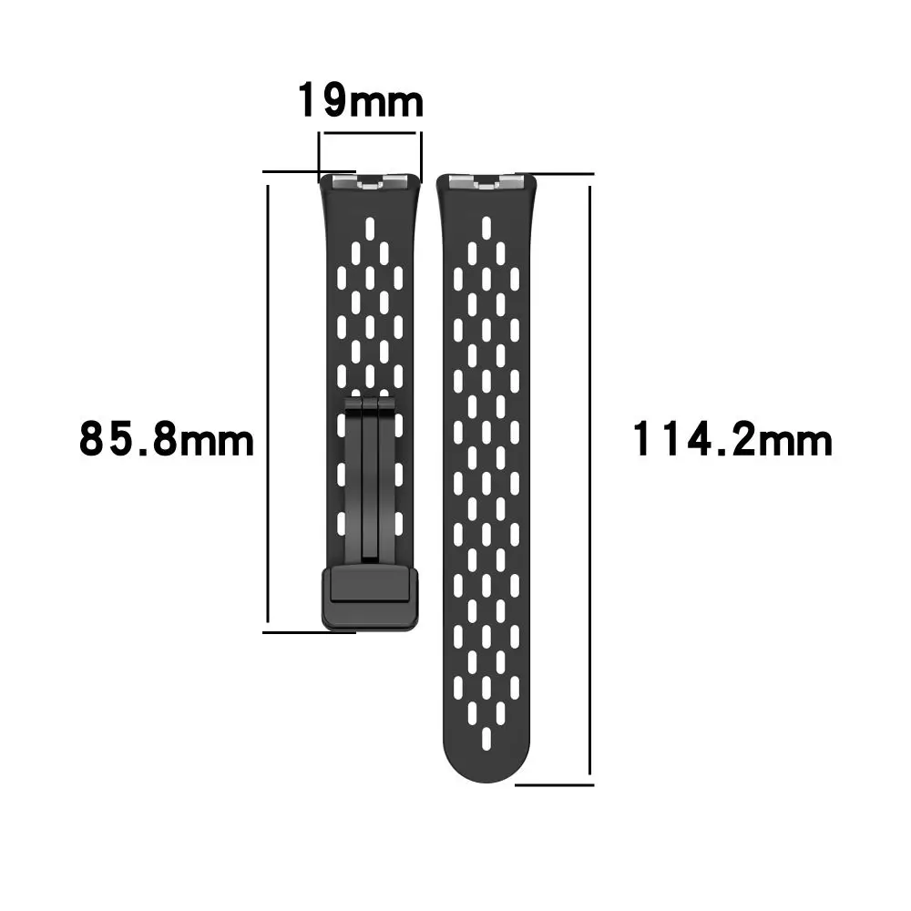 Cinturino per orologio in silicone con fibbia pieghevole magnetica, cinturino di ricambio, cinturino traspirante per Huawei Band 10 9 8