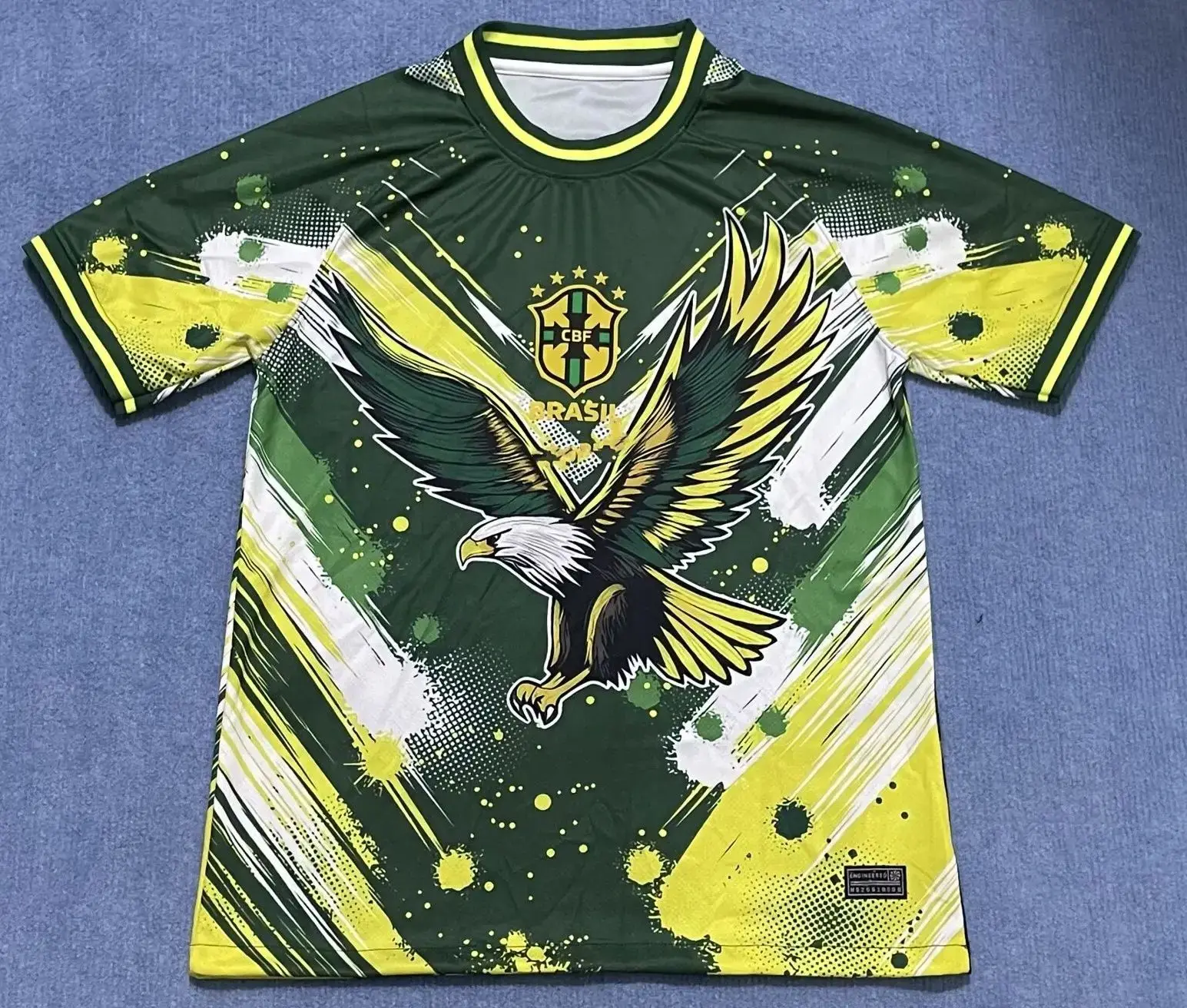 2025 Summer New men's T-shirt, Brazilian football shirt, City Edition training football shirt, breathable, lightweight, quick-dr image 3