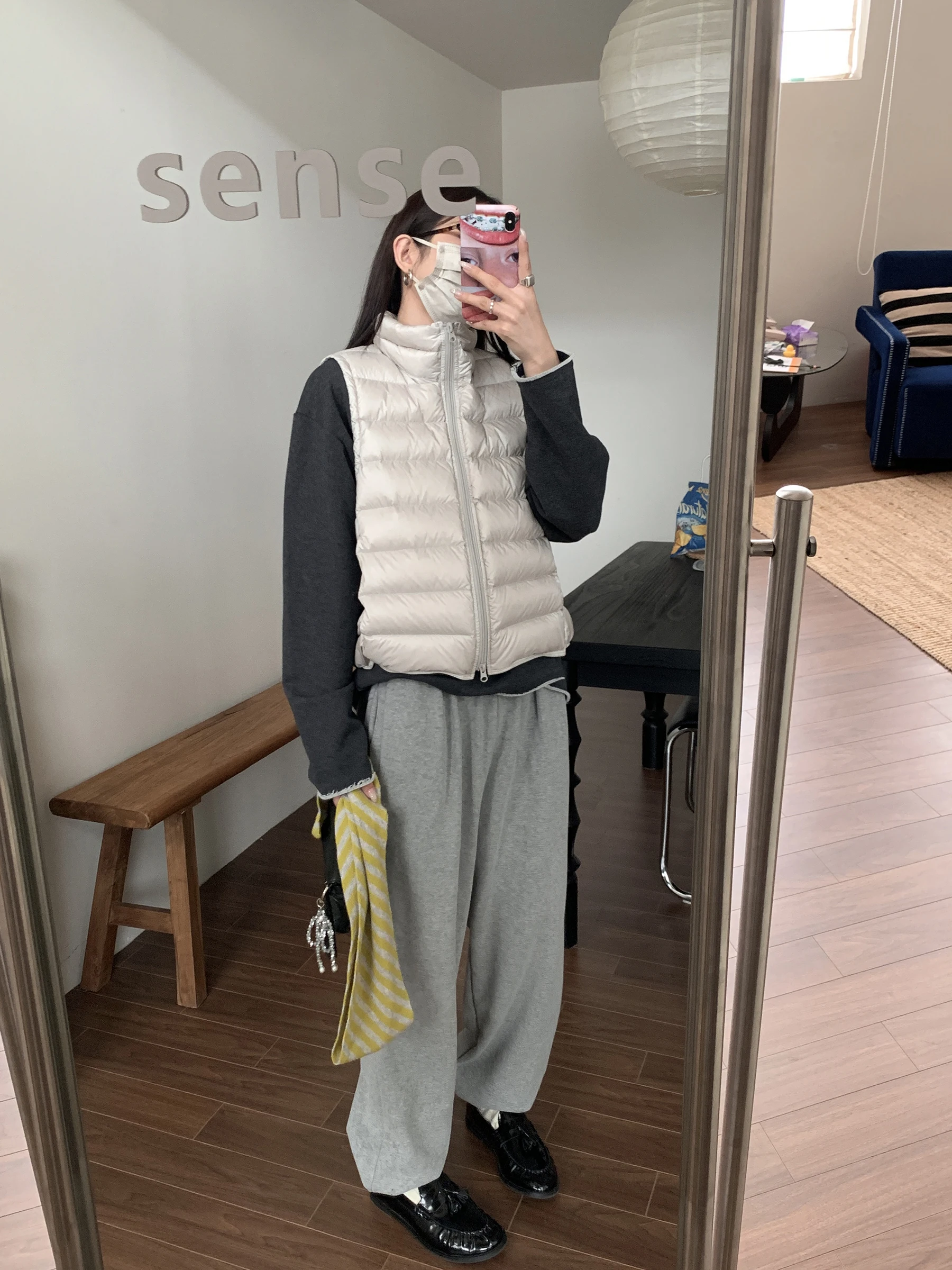 

NIZONDAYS Simple l Waist Straight Leg Pants Women's Long Trousers Commute Sle Dstring Sweatpants Cotton Polyester