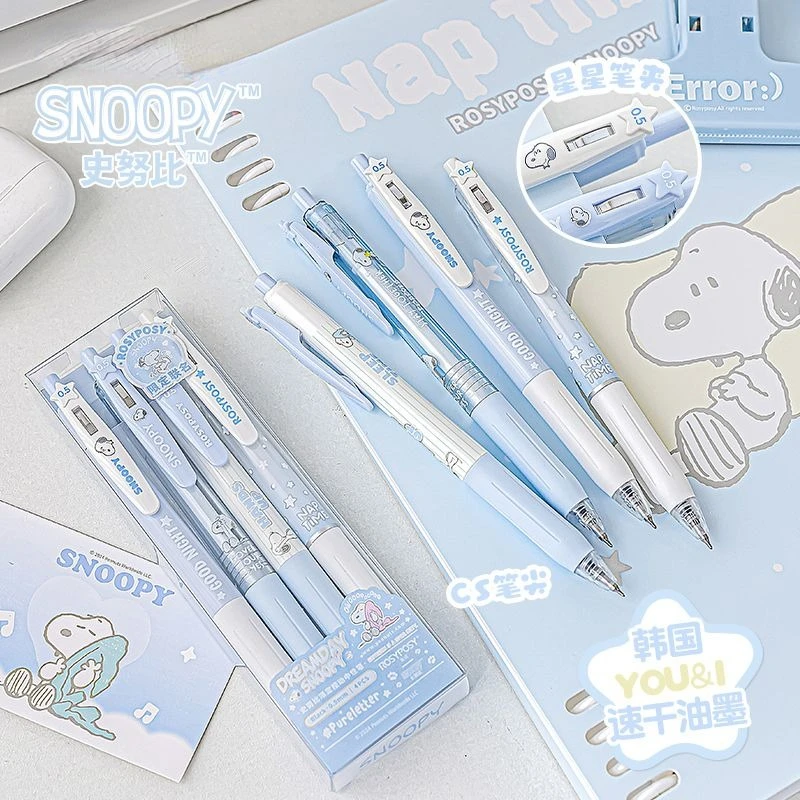 

Snoopy Cute Ins Style 0.5mm Quick-drying Straight Liquid Gel Pen Student Writing Exam Painting Office High-value Ballpoint Pen