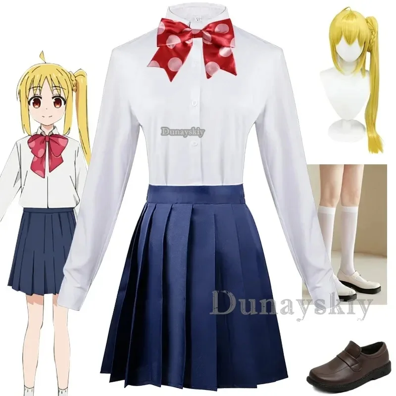 

CyBocchi The Rock! Костюмы для косплея Hitori Gotou, униформа Ryou Yamada Nijika Ijichi, костюмы для косплея, женский наряд на Хэллоуин