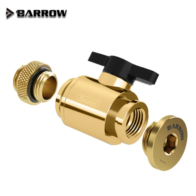 Barrow Van Nước Công Tắc Bộ Công Tắc + Tặng Ổ Cắm Điện + Đực Lắp Đôi Bên Trong G1/4 Chủ Đề Nước làm Mát Cổng Kết Nối TLQFS-V1