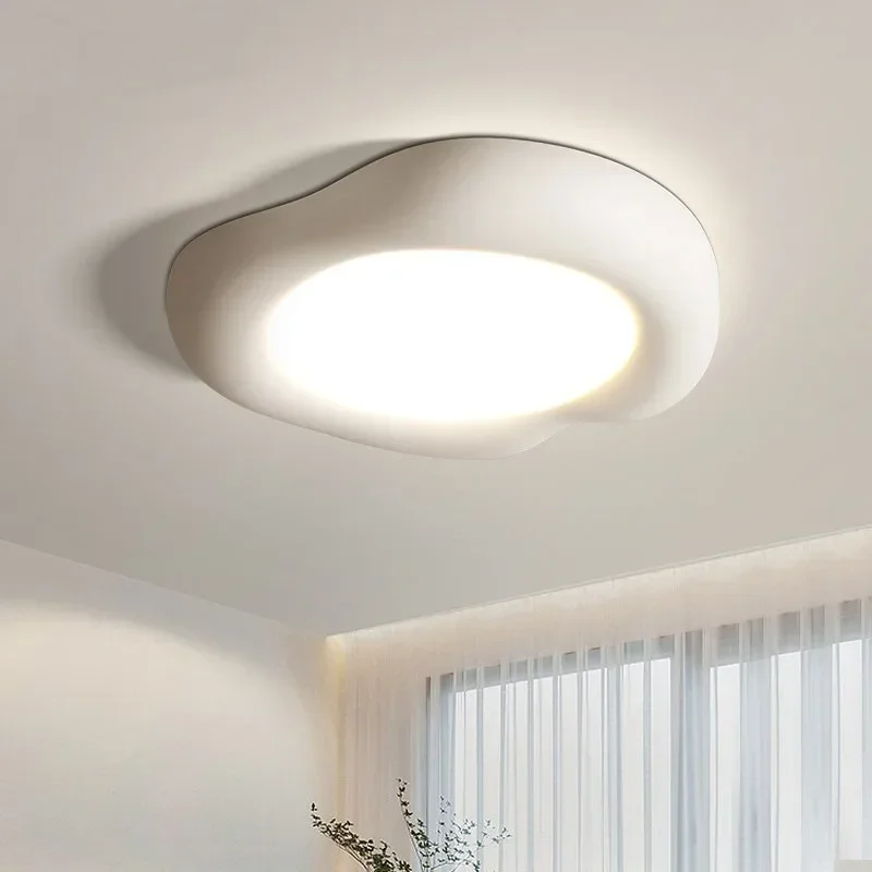 Nordic Cream Wind Resin Led Ceiling Lamp Living Room Decor Led Ceiling Chandelier Lighting Bedroom