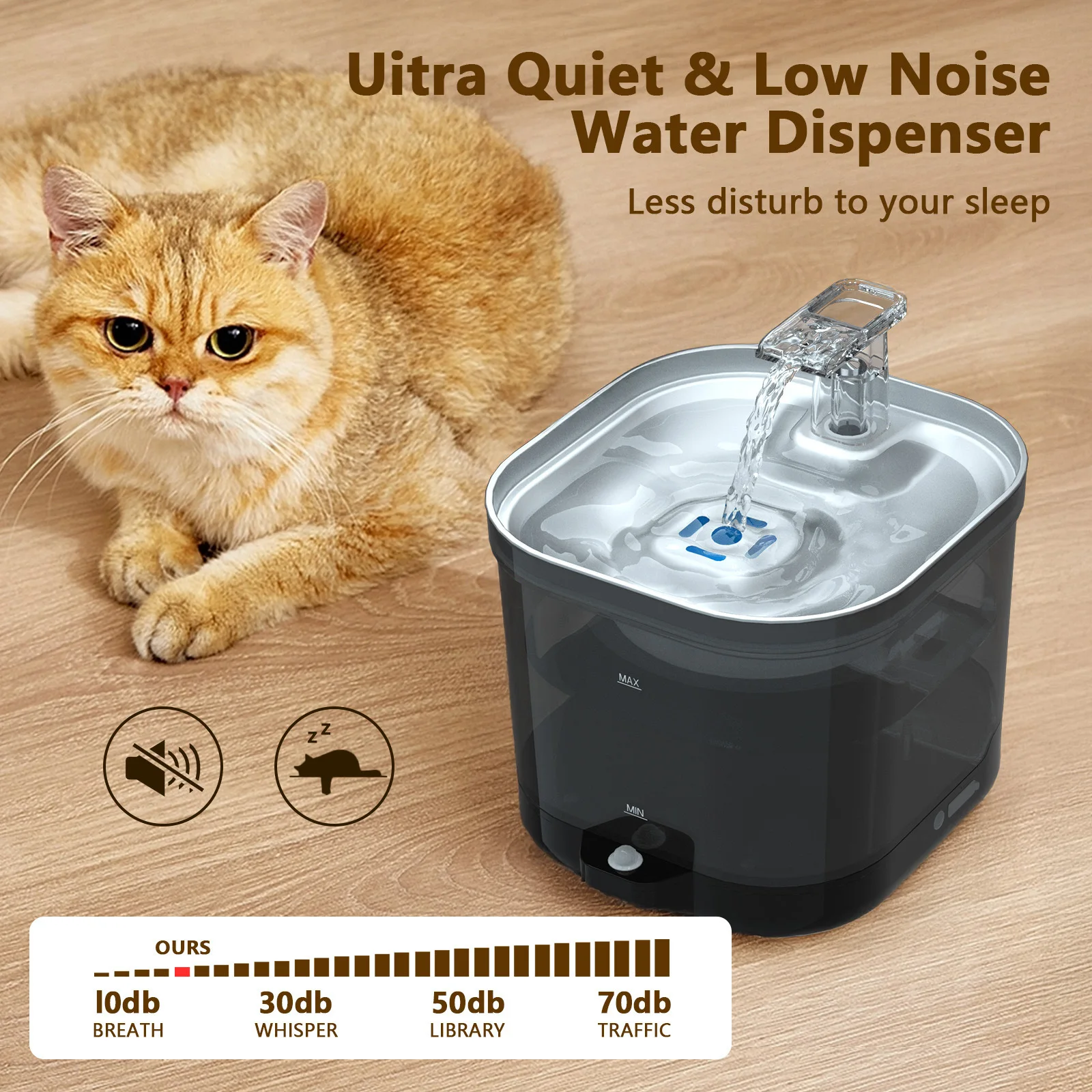 5000mah Wireless Pet Water Dispenser Automatic Circulation Smart Cat Fountain Cat And Dog Water Feeder New Pet Supplies - Image 6