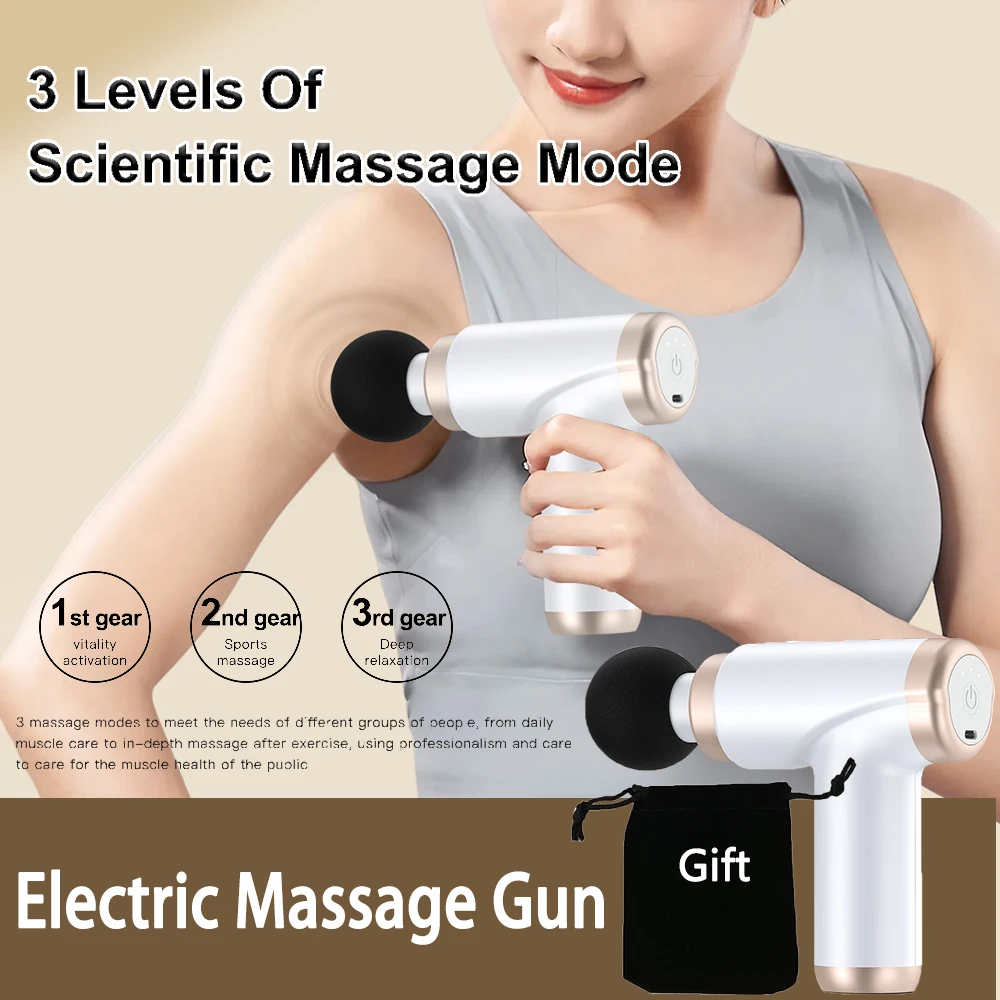 

Mini Fascial Massage Gun 3 Gear Electric Deep Muscle Tissue Relaxation Neck Back Body Compression Massager Portable Fitness Tool