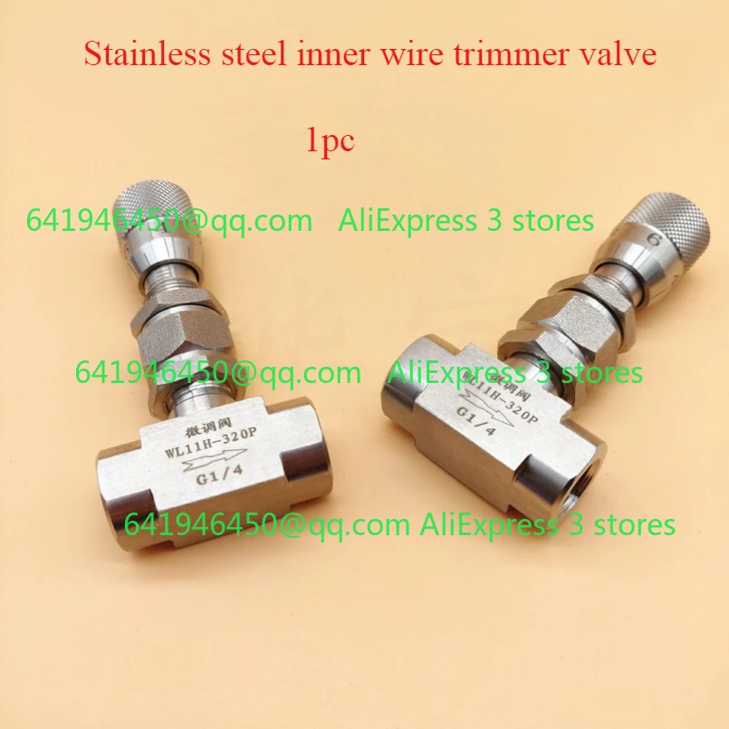 

G 1/8" 1/4" NPT 1/2" Stainless Steel 304 Needle Valve Micro Adjustment Valve WL11H-320P Flow Regulating Valve 1pc