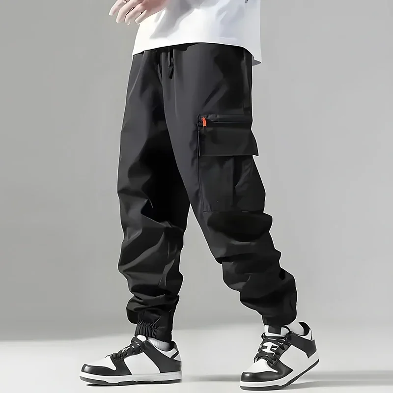 メンズカーゴパンツ新カジュアルマルチポケット軍事戦術パンツ男性生き抜くルーズストレートジョガー男性ロングだぶだぶのズボン