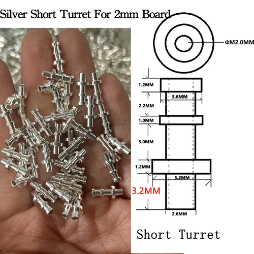 Imagen 2 del producto Turret lug-Placa de etiqueta de Audio para amplificador de tubo, Terminal de torreta, Kit de bricolaje, torreta de estaño chapada en cobre