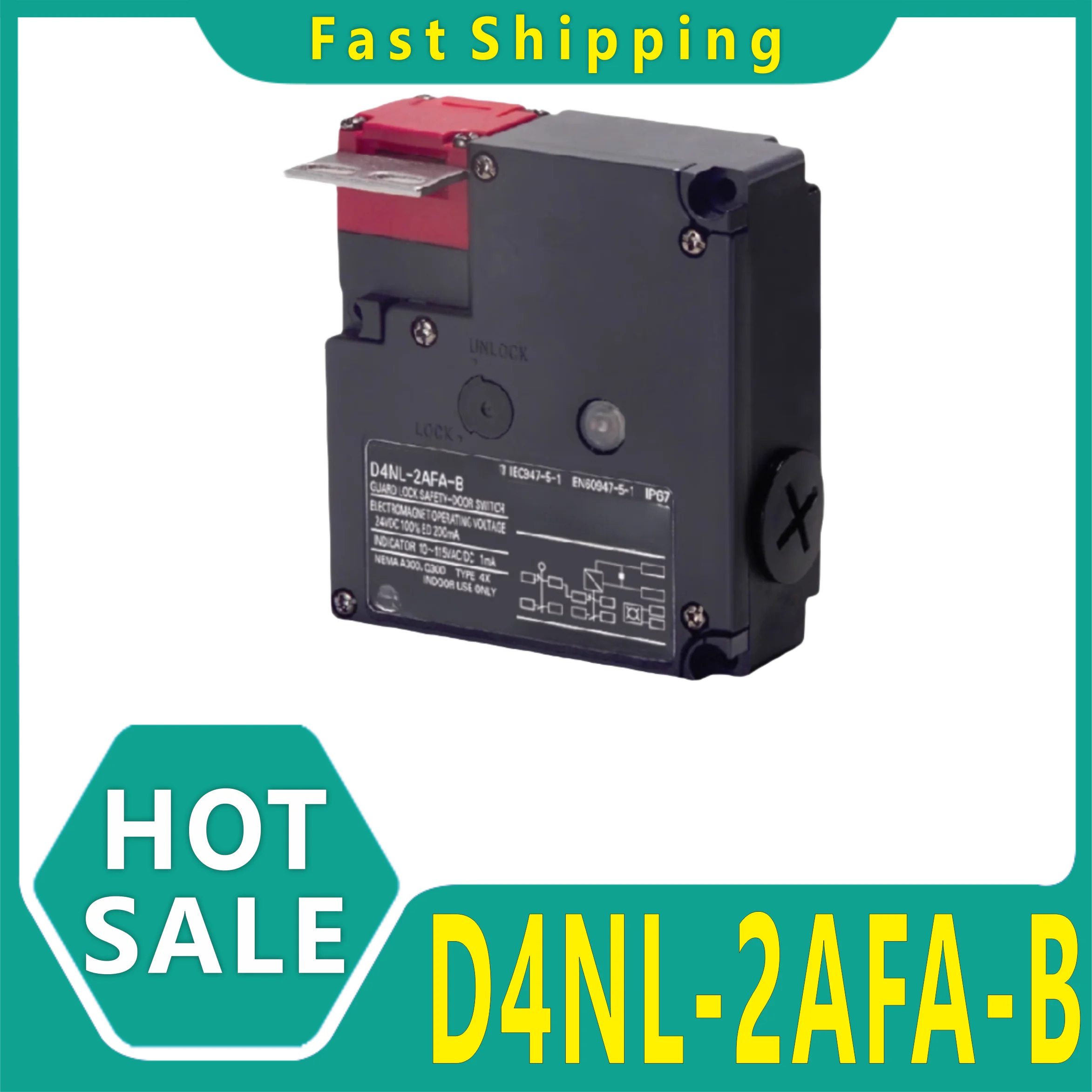 Electromagnetic lock safety door switch D4NL-1CFG-B D4NL-1DFA-B D4NL-2AFA-B D4NL-2AFG-B D4NL-2BFA-B