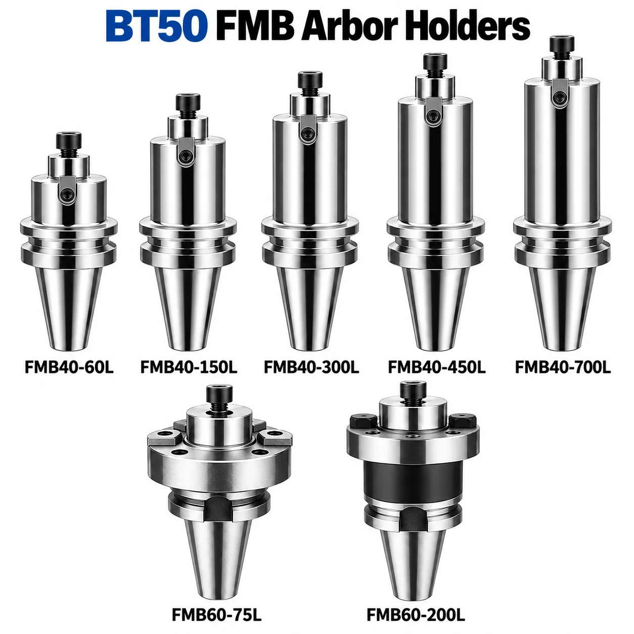 BT50 FMB40 FMB60 Face Mill Arbor Holder 60-800mm 4-Bolt CNC Milling Cutter Holder for Machining Center Milling Machine