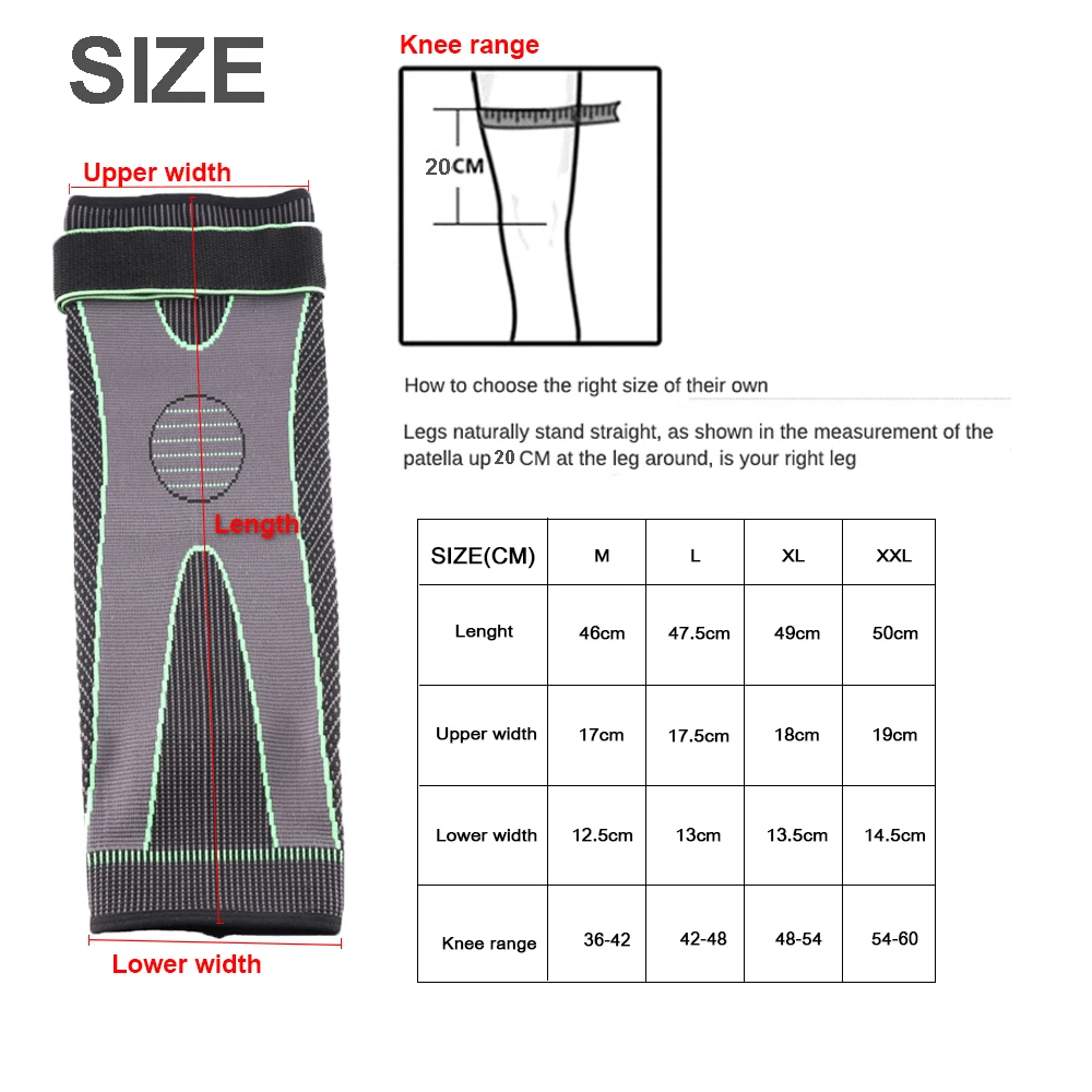 2022 Sports Anti-slip Full Length Compression Leg Sleeves Knee Brace Support Protect for Basketball Football Running Cycling