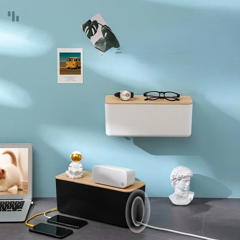 صندوق تخزين الكابلات، صندوق تخزين خط الشبكة، حقيبة سطح المكتب، منظم مقبس الشاحن، إدارة علبة سلك قطاع الطاقة