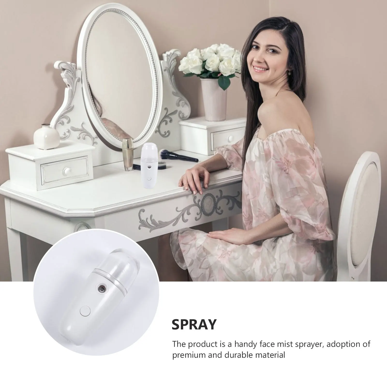 

1Set Moisturizing Facial Mister Compact Hydrating Skin Care Rejuvenating Face Steamer Mini Handheld Mist Sprayer Travel