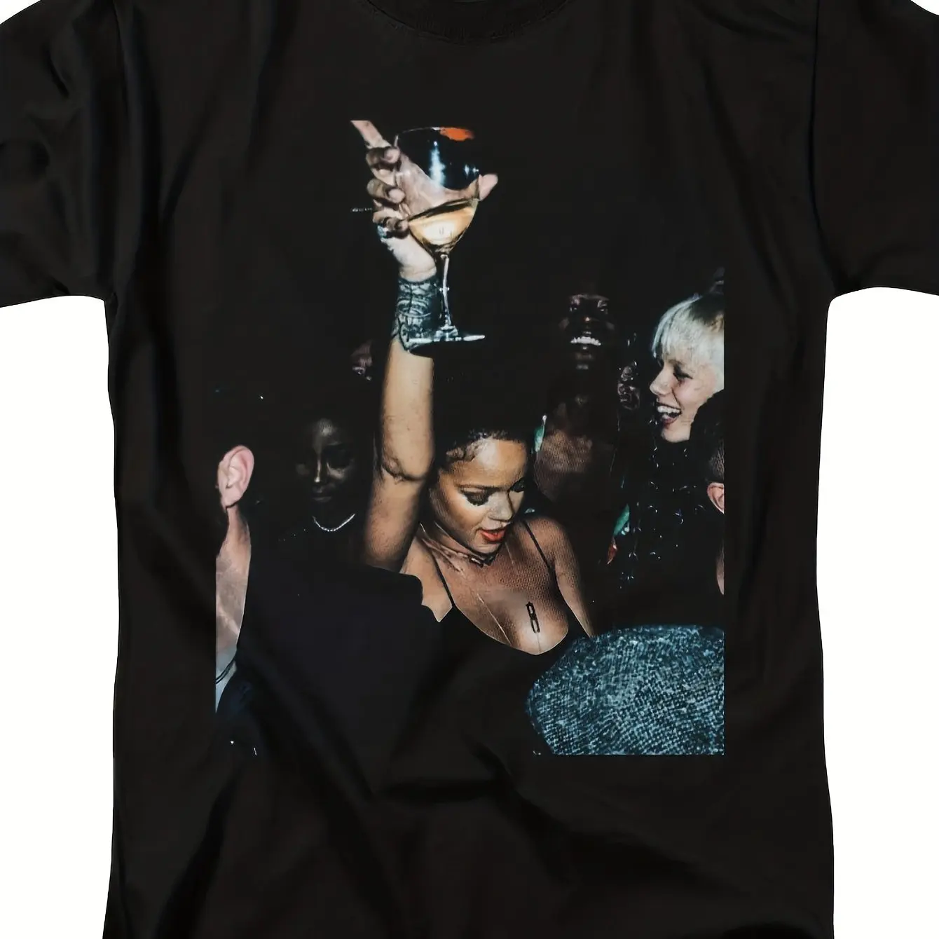 2026 Neues Rihanna T-Shirt - Rihanna Genderless Accessoires - Rihanna Print T-Shirt - Poster-Muster Kurzarm
