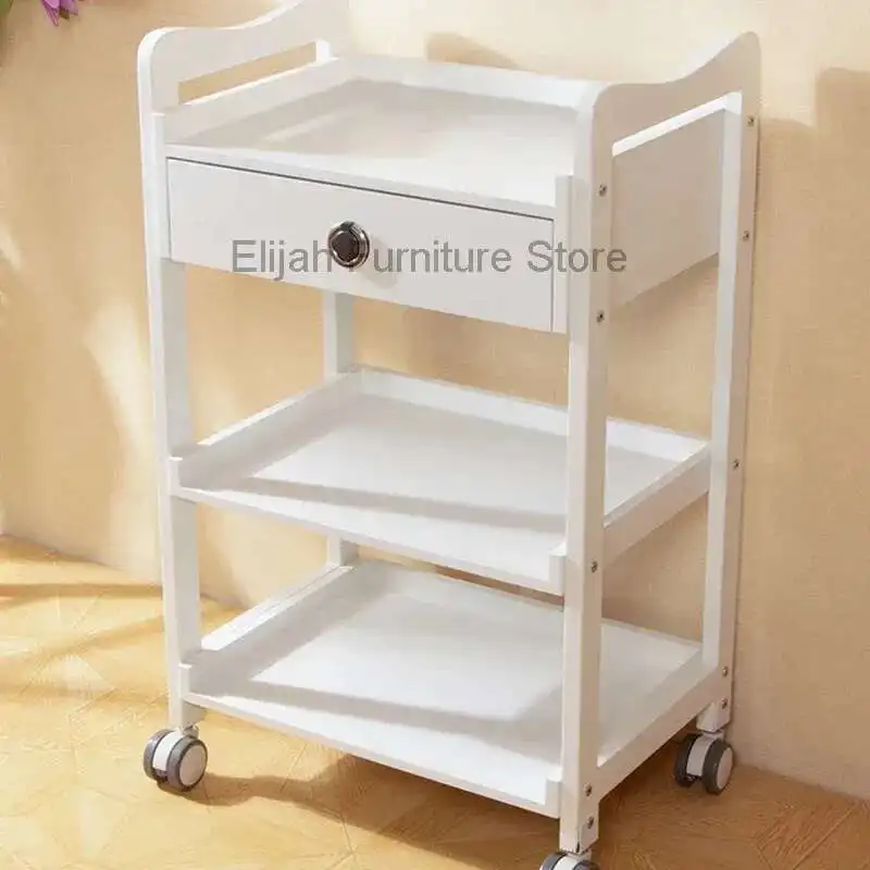 Wheels With Aesthetic Trolley and Drawers Aesthetics Machine Gold Loading Auxiliary Trolleys Spa Eyelash Tattoo Salon Drawer Bar