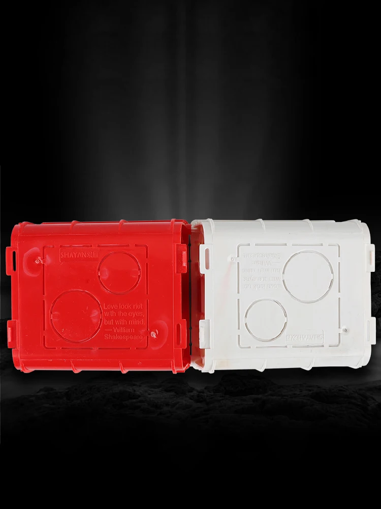 Picture 7: Type 86 General electric wall switch socket mounting box, switch socket junction box hidden in the mounting box white red blue