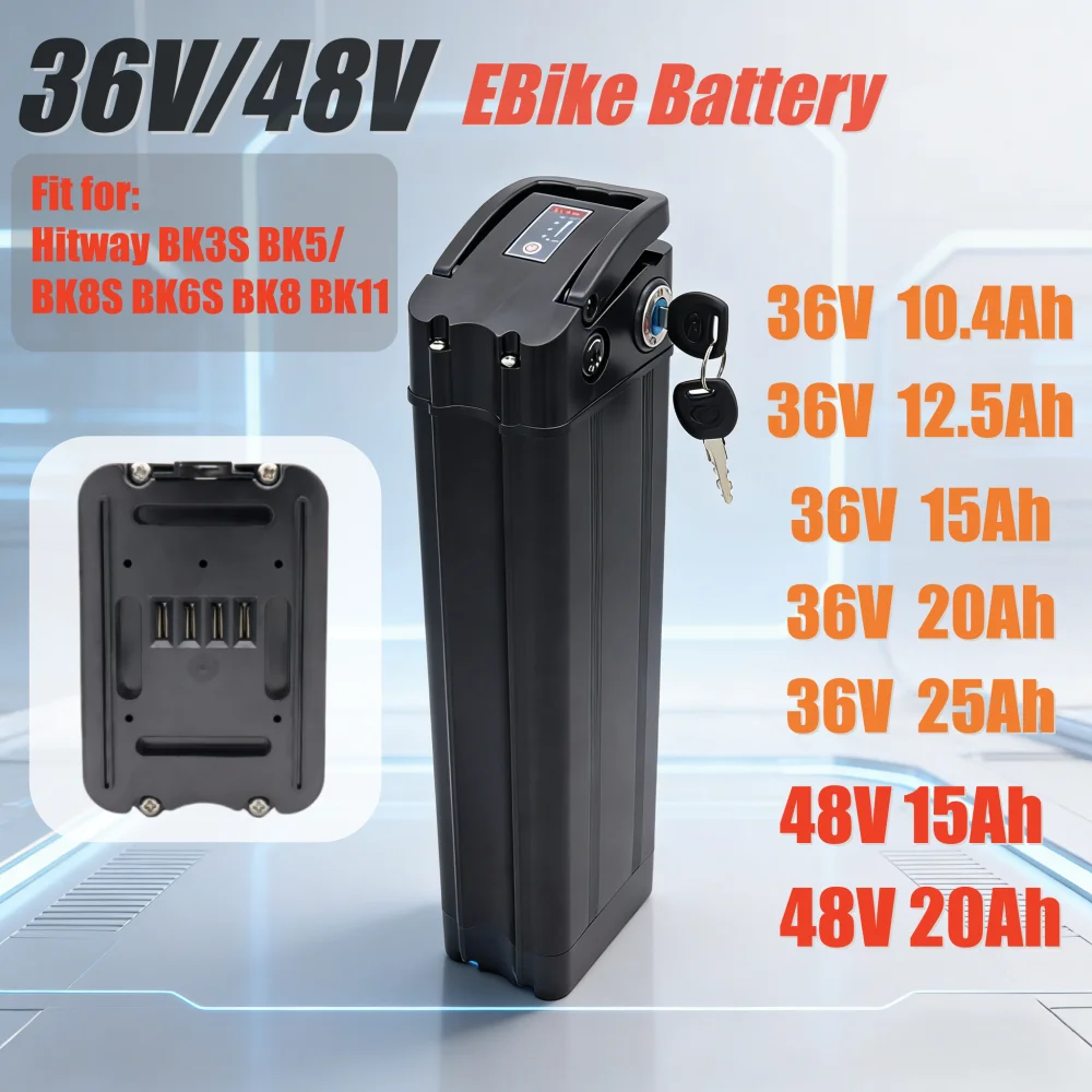 36V 48V 20Ah 25Ah Replacement Battery for COLORWAY Hitway BK3 BK5 BK6 BK8 BK11 BK37 OneSport BK6 EVERCROSS EK5 EK6 Bike Battery
