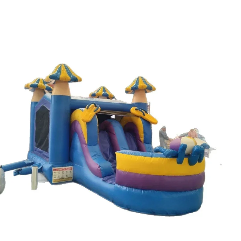 

Castle ren's trampoline outdoor park square stall slide combination project commercial naughty castle