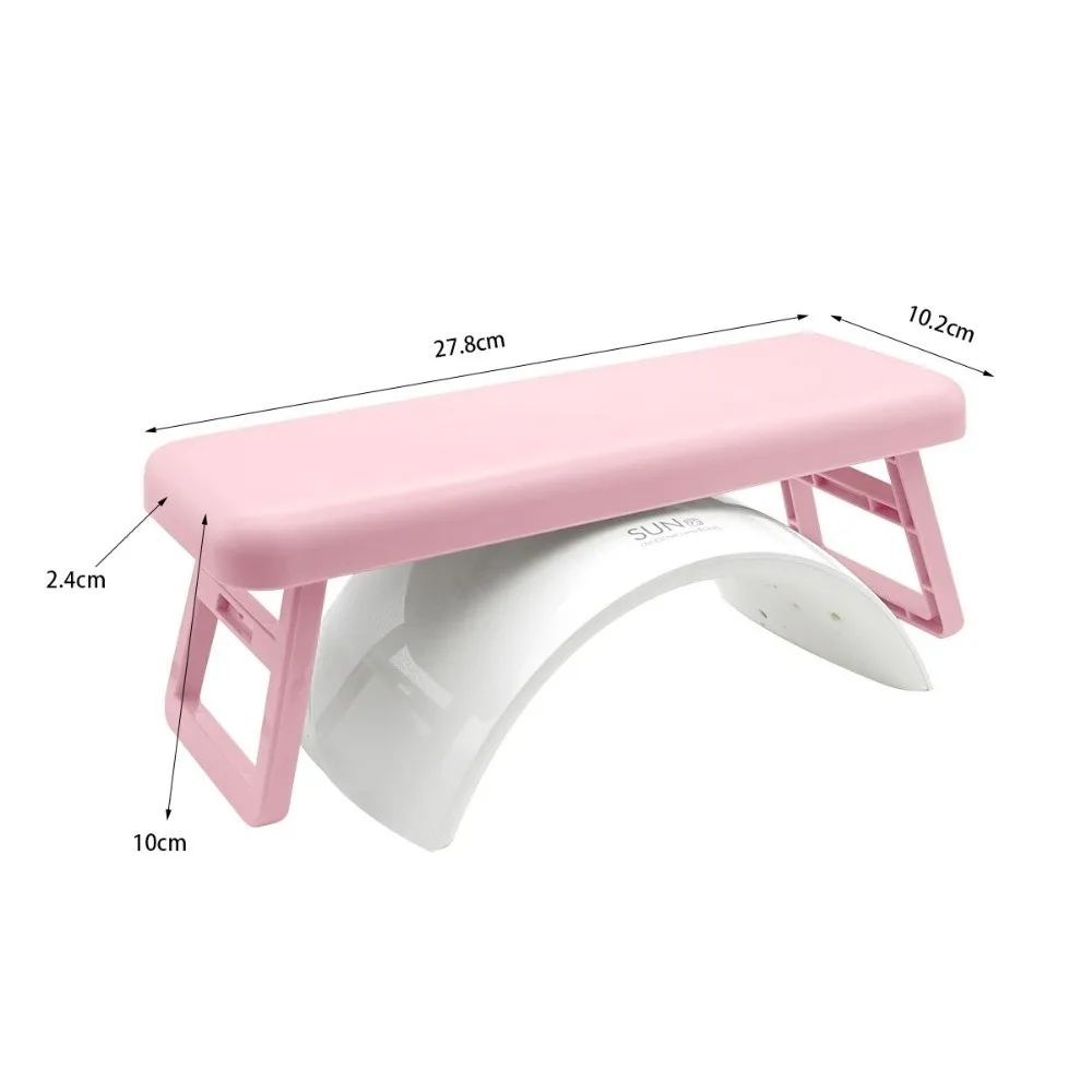Foldable Arm Rest for Nails Tech with Bracket Cushion Nail Arm Rest Space-saving Portable Foldable Hand Stand Manicure