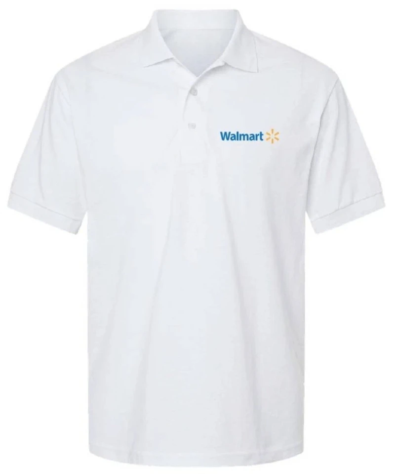 Camiseta Polo Walmart Wal-Mart Unisex Gildan DryBlend Jersey con Estampado Gráfico de Letras para Verano