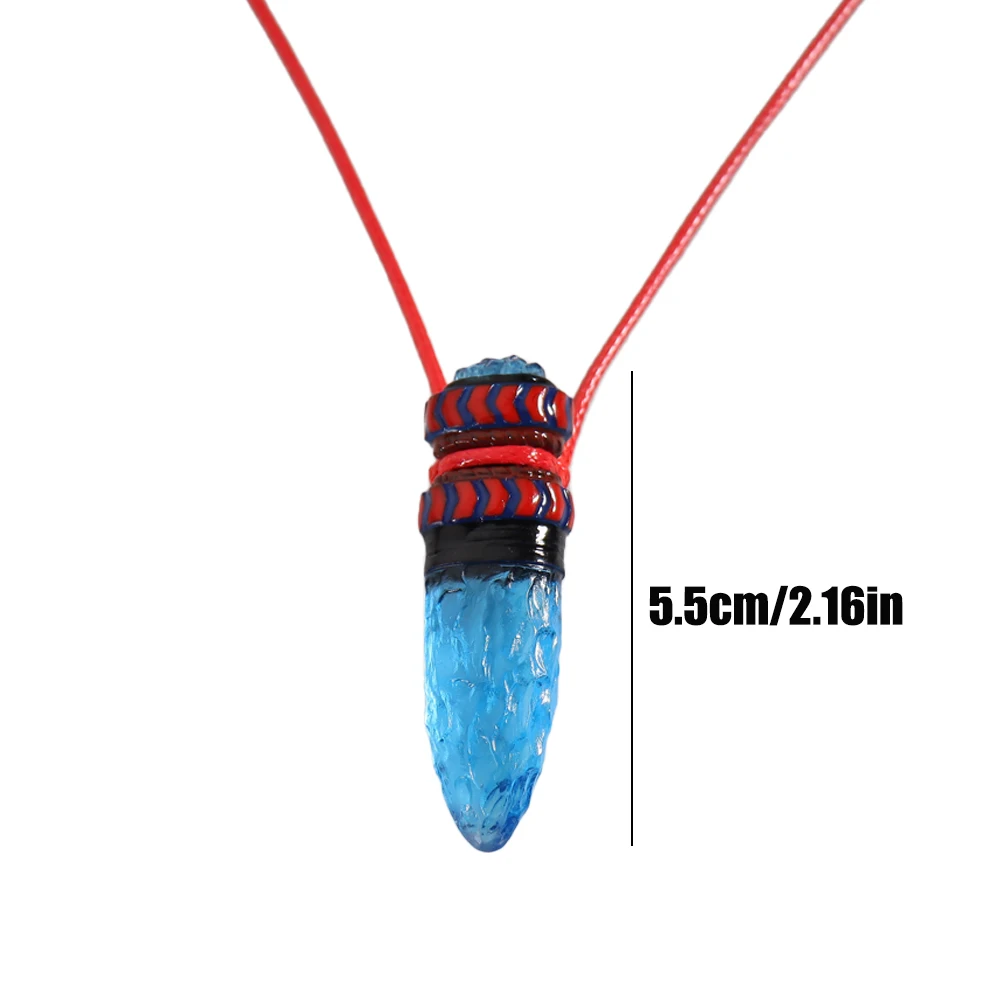 Anime Princess Necklace Cosplay Hime Amulet Blue Wolf Fangs Pendant Jewly Accessories Prop Fans Gift