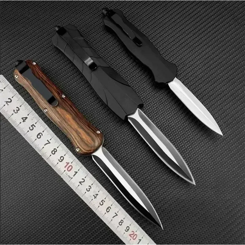 BM 3300 Infidel BM A016 Quick Opening D2 Blade Wood Handle Hunting Knife Camping Self Defense EDC Multitool Tools Gift