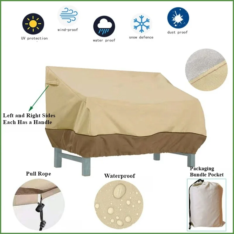 210D 100% Waterproof Outdoor Garden Heavy-Duty Sofa Cover Furniture Protector Patio Benchs Table Rain Protector Cover옥외 가구 방진 덮개