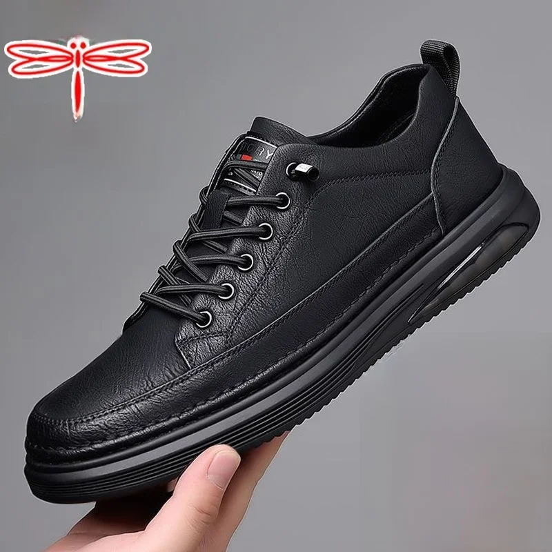 

Dragoy Brand Men's oes New 2025 Autumn Trend Genuine Leather Soft Bot Casual Leather oes Breathable Sports Board oes