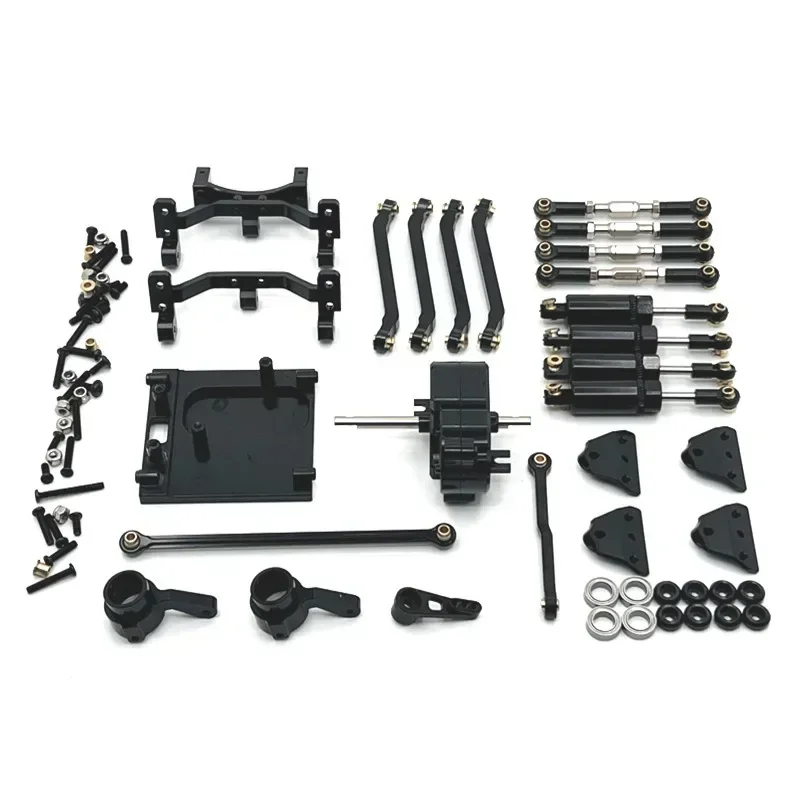 New Metal Chassis Link Rod Pull Rod Mount Oil Shock Absorber Gearbox Motor Mount Kit RC Car Upgrade Part for MN99S 1/12