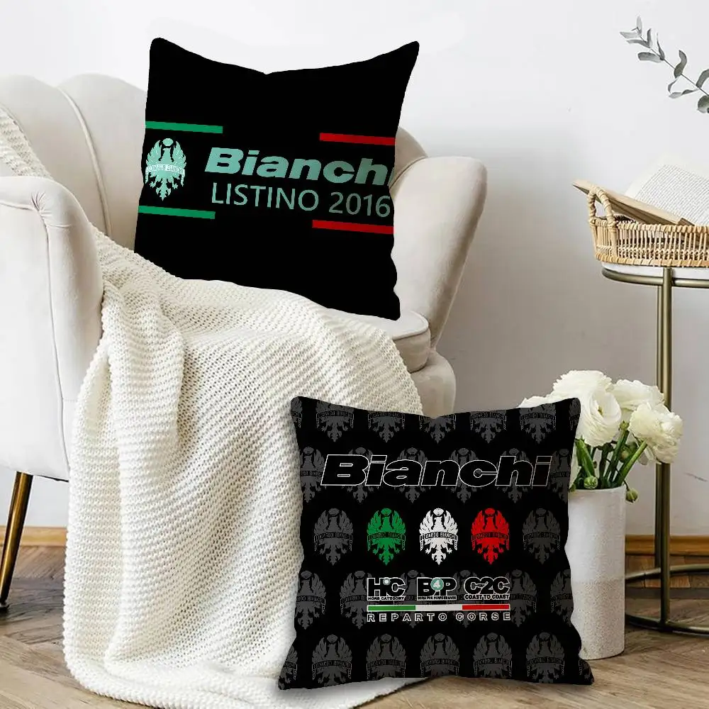 B-Bianchi Bike Maple Design Cushion Cover Happy Autumn Harvest decor Holiday Decorati Pillow Cover