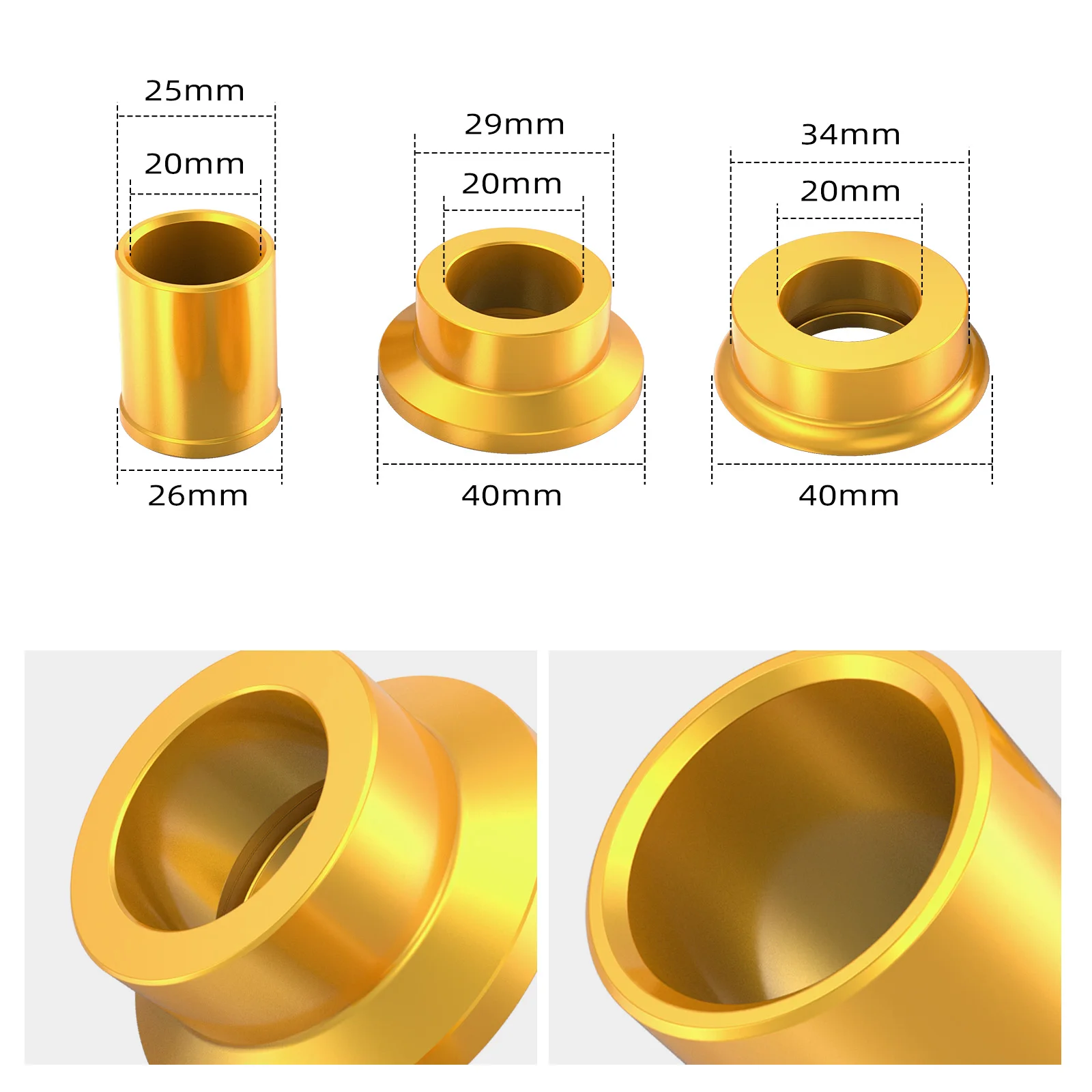2000-2024 For Suzuki DR-Z 400SM 400S 400E 400 Motocross Front Rear Wheel Spacers Hub Collars DRZ400SM DRZ400S DRZ400E DRZ 400