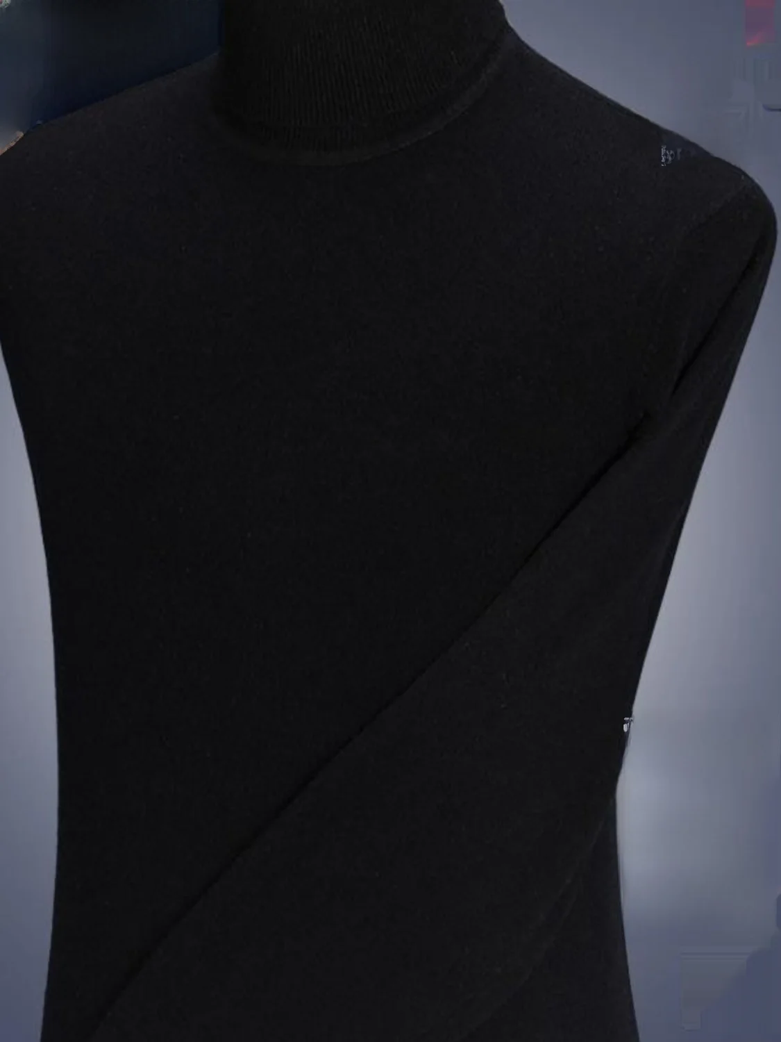 

Мужской шерстяной вязаный свитер Pierre Cardin с высоким воротником, модный, теплый, базовый слой, зимний, с длинными рукавами