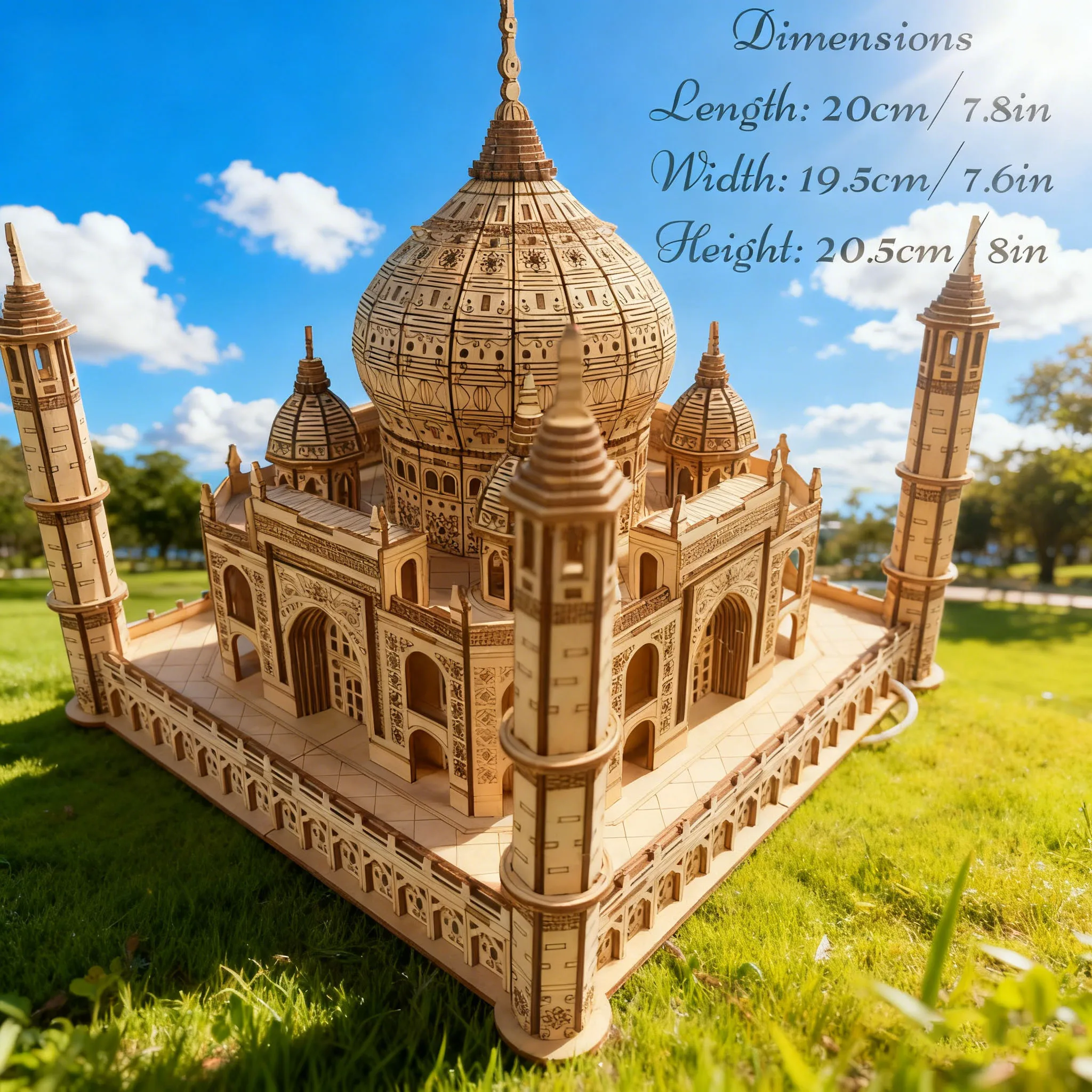 3D 나무 퍼즐 타지마할 모델, DIY 키트, 축제를 위한 이상적인 선물: 할로윈, 크리스마스 및 생일에 적합