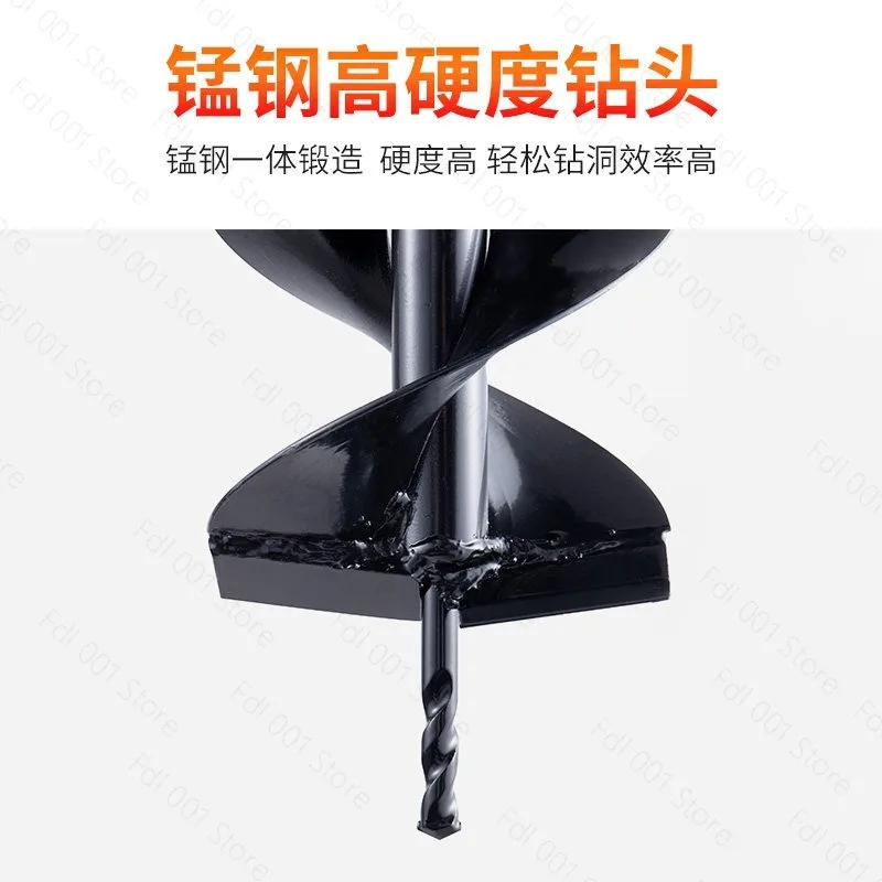 800mm Earth Auger Drill Bit D40-80mm Single / Double Edge Spiral drilling Hole Drag Bit Tool for Ice Soil Digging