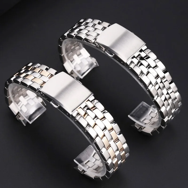 21mm Solid Stainless Steel Watch Band for Citizen Eco-Drive, Curved End Replacement Bracelet for AT2140 AT2144 BM7250