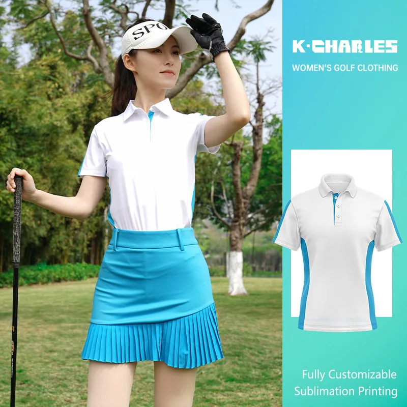 

2025 New Golf Wear Top Summer Women's Sports Short Sleeve Polo Shirts Ladies Anti-Sweat Quick Dry Golf T-Shirt XS-2XL