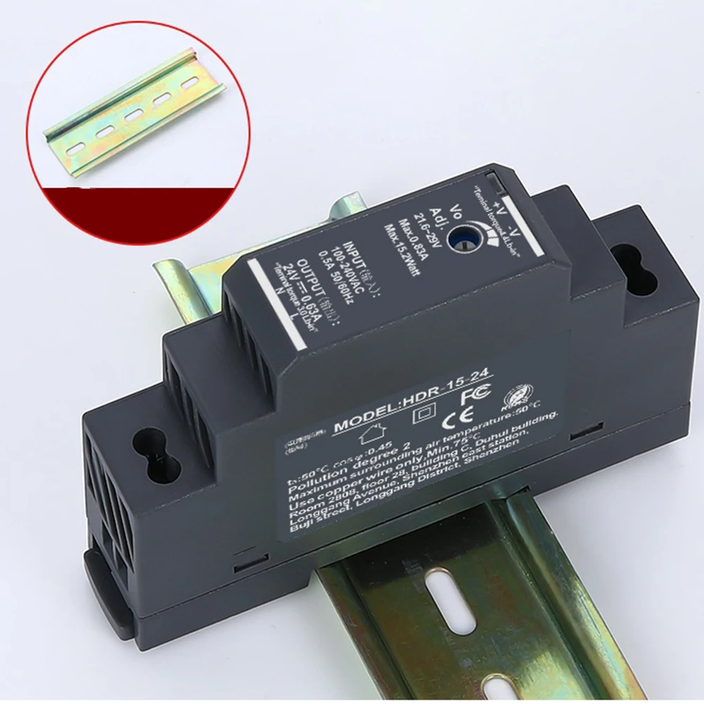 

Ultrathin HDR-15-12 Switching Power Supply 12V DC 15W with Wide Input Voltage 100-240VAC and Low Standby Power Consumption