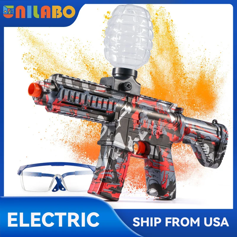 

2024 New Exciting Mini M416 Electric Ball Blaster Toy - Exclusive Metallic Finish, High-Speed, Rechargeable with Glasses - Perfe