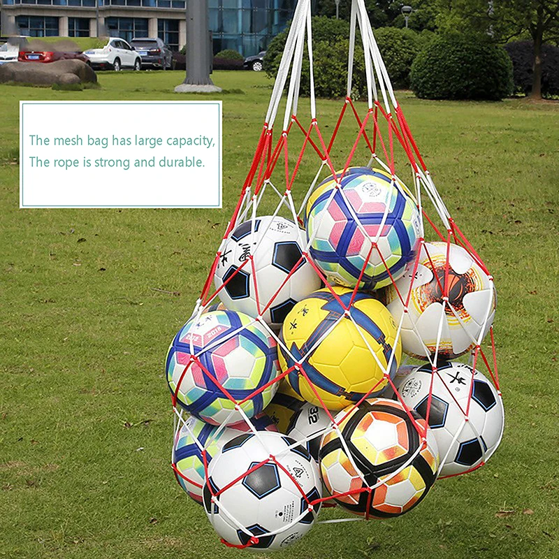 Portable Carry Net Bag Balls Volleyball Durable Standard Nylon Rope Storage Ball Bag Thread Soccer Basketball Hoop Mesh Net
