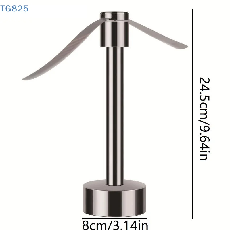【AN】【AN】Portable Stainless Steel Fly Repellent Fan Silent Battery Power Automatic Fly Trap Keep Flies Away Table Pest Fan Home