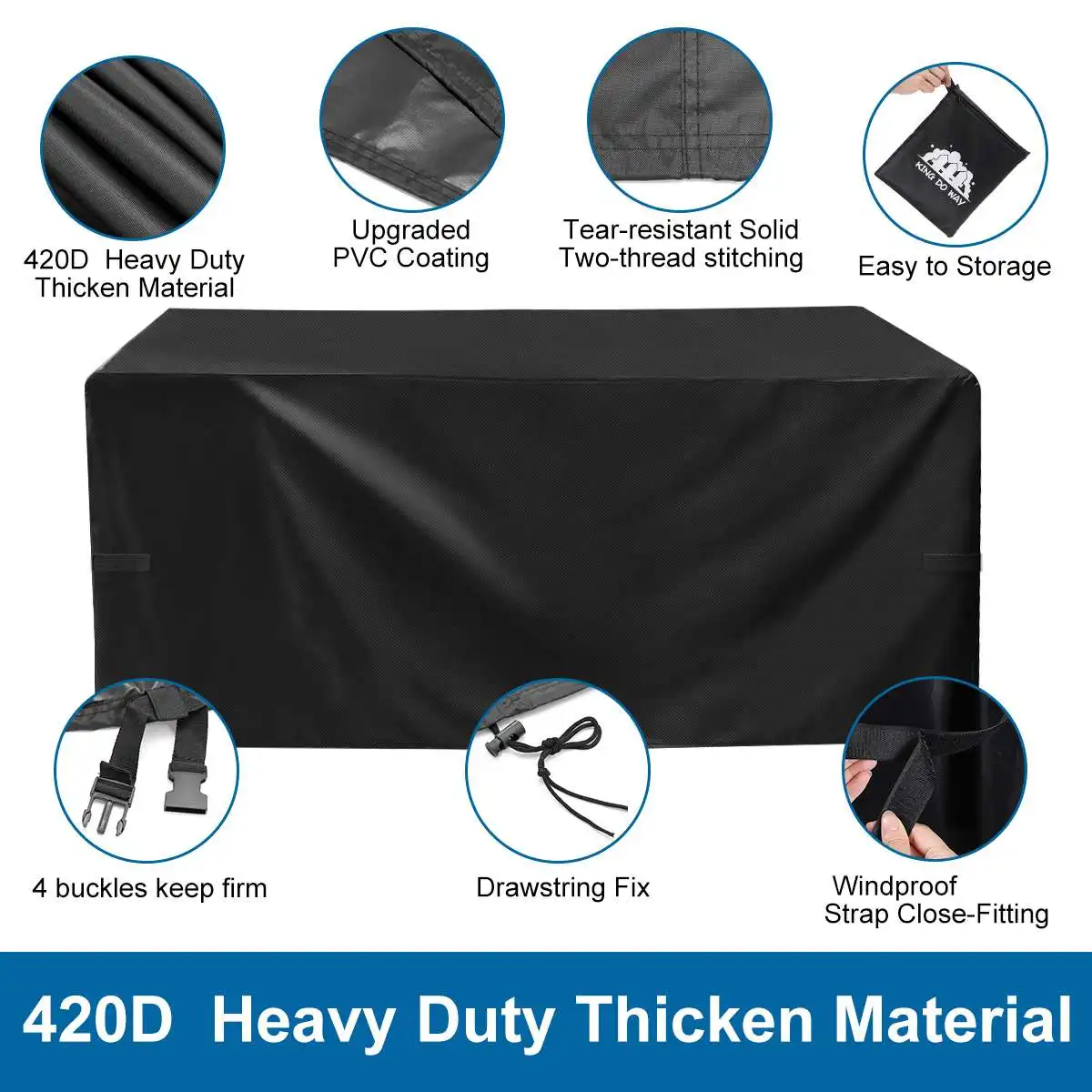 420D Oxford Cloth Dust Proof Sofa Cover Waterproof Garden Furniture Protector Outdoor Patio Waterproof Table Table Chair