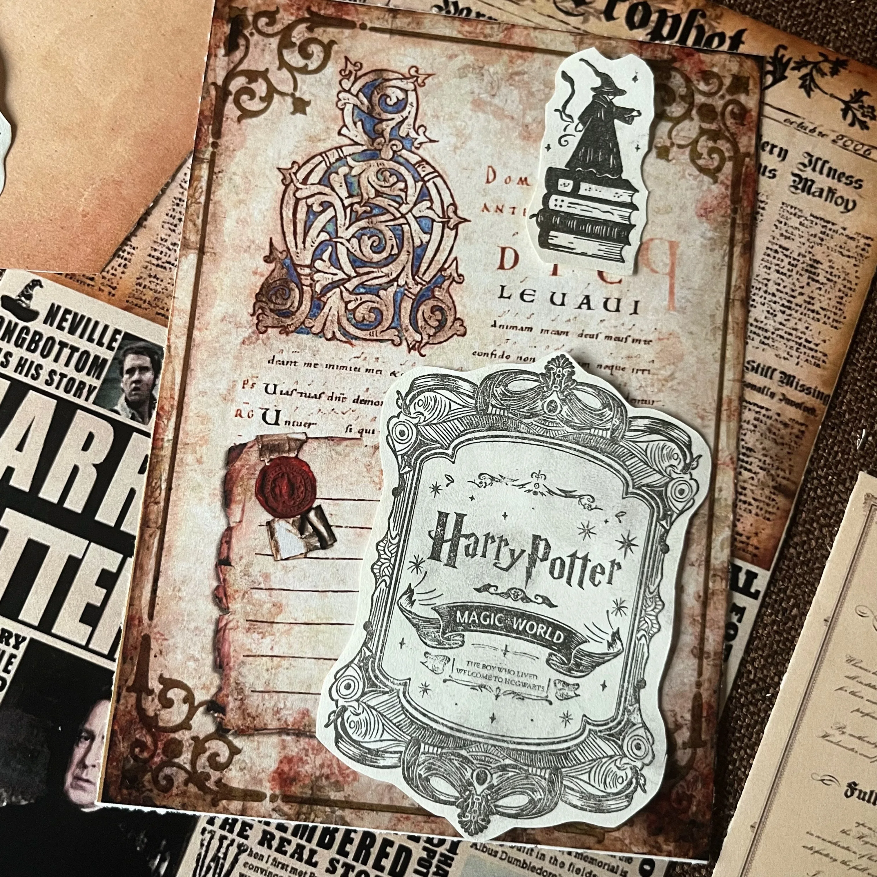 ختم خشبي: مجموعة ضوء القمر طوابع الزان خمر لسكرابوكينغ #4