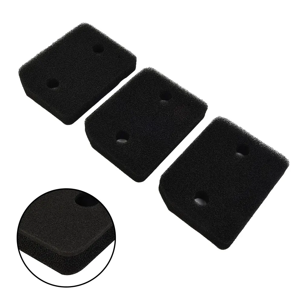 3 X Sponge Filters For Sponge Filter 9164761 Sponge Heat Pump Dryer Fine-Coarse Filter Black Durable Home Cleaning