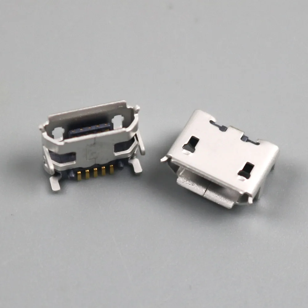 

50/100Pcs/lot Micro usb Jack connector charging port DIP four feet big OX horn feet DIP 5P SMD V8 for BlackBerry 9350 9360 9370
