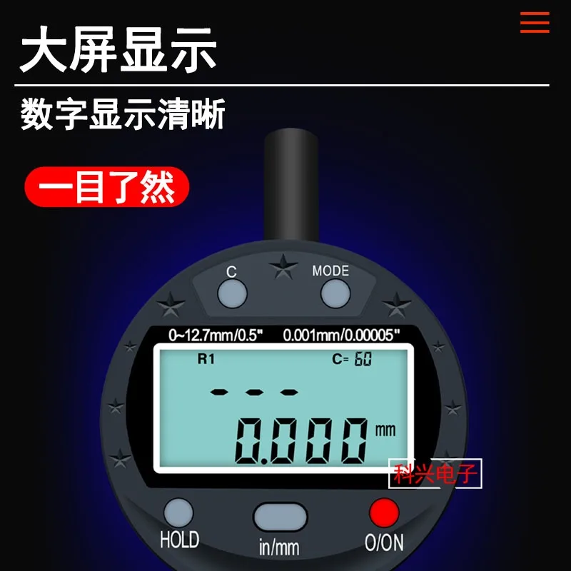 Pengukur radius digital, alat ukur diameter elektronik, indikator pengukur, pengukur R