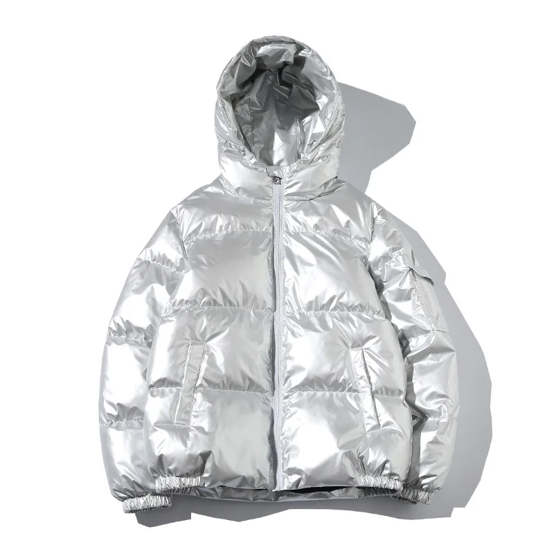 Homens e mulheres parka 2025 inverno calor engrossado com capuz impermeável puffer jaqueta casaco sólido casual streetwear à prova de vento outwear
