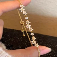 Zinc Alloy Bracelet Sparkling Zircon Flower Bracelet Handmade Bracelet Alloy For Daily Wear Fashion Accessory Party 1