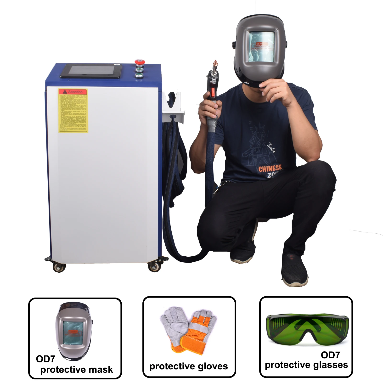 1500W 4 in 1 Fiber Laser Welding Cleaning Cutting Soldering Machine RECI Handheld Laser Welder for All Metal EU US Stock